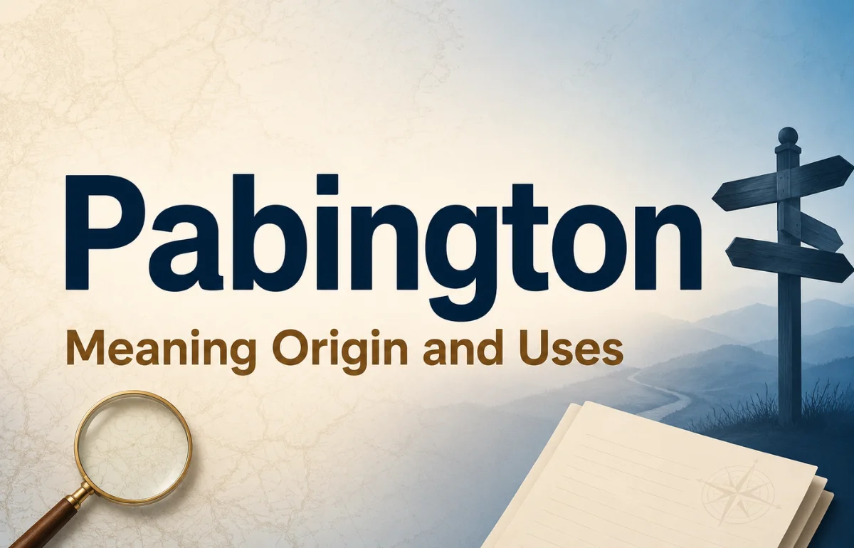 Pabington meaning and origin