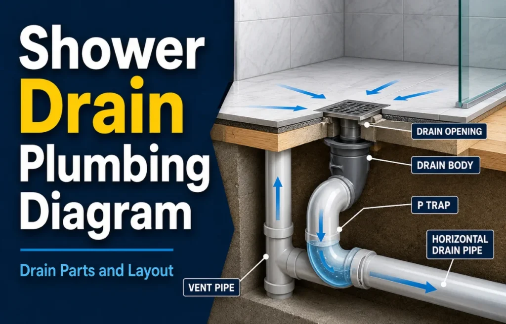 Shower Drain Plumbing Diagram with P Trap