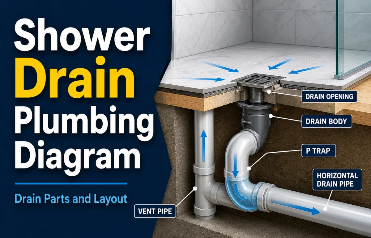 Shower Drain Plumbing Diagram with P Trap