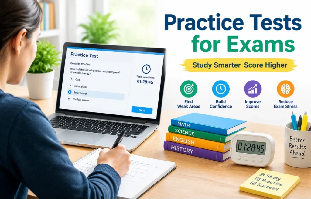 Practice Tests for Exams study preparation