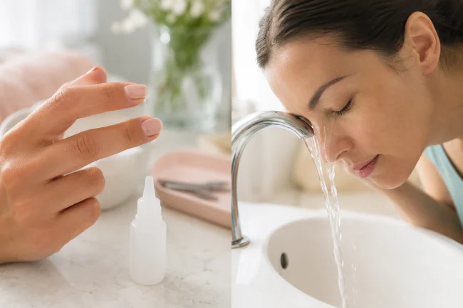 Super glue on nails skin and eye risks