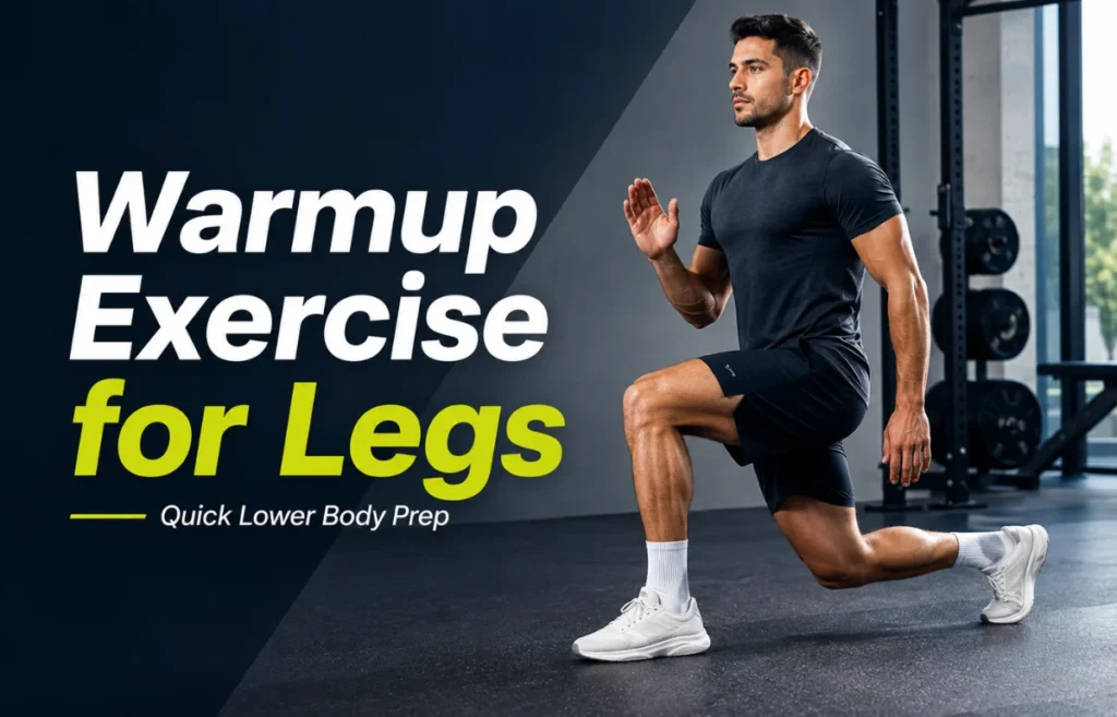 Warmup Exercise for Legs with lunge exercise in gym