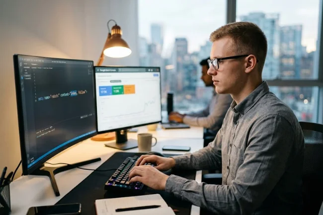 Fast indexing SEO work on website code