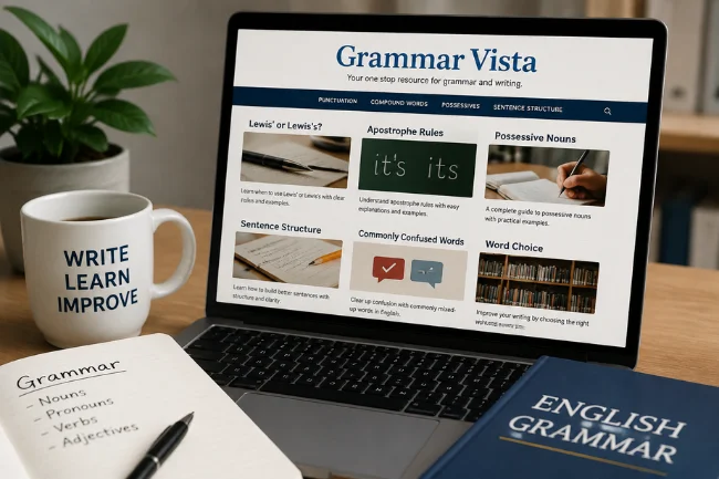 Grammarvista.com grammar topics overview