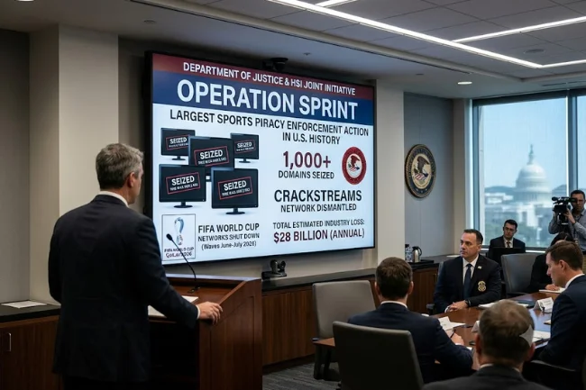 Crackstreams network dismantled press conference