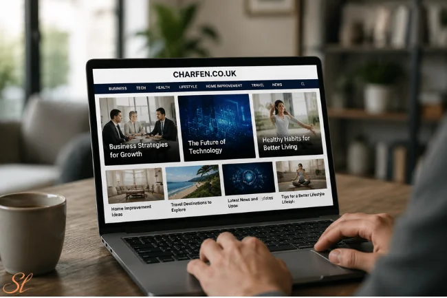 Charfen.co.uk content categories on digital magazine website