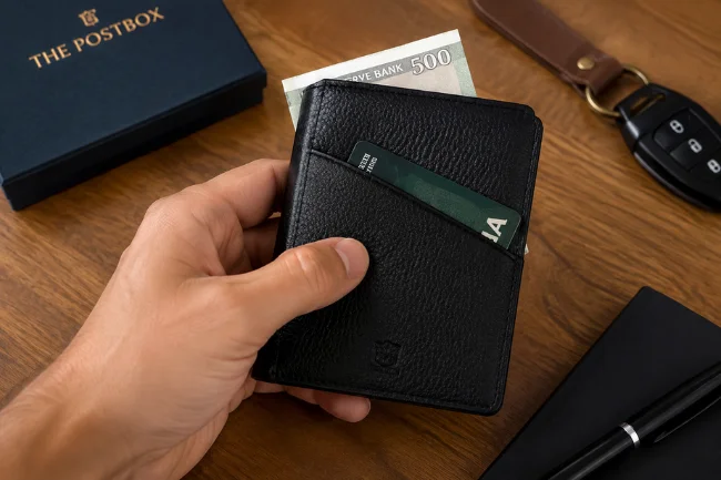 Unity Leather Card Wallet minimalist design photo