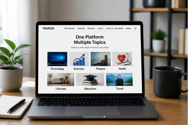 Trupeek.com multi-topic content platform comparison