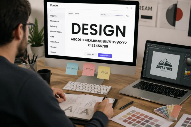 Fontlu for graphic designers testing typography designs