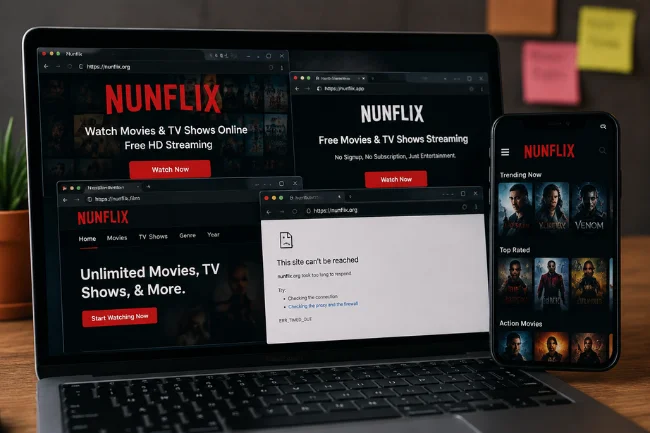 Nunflix streaming website confusion guide