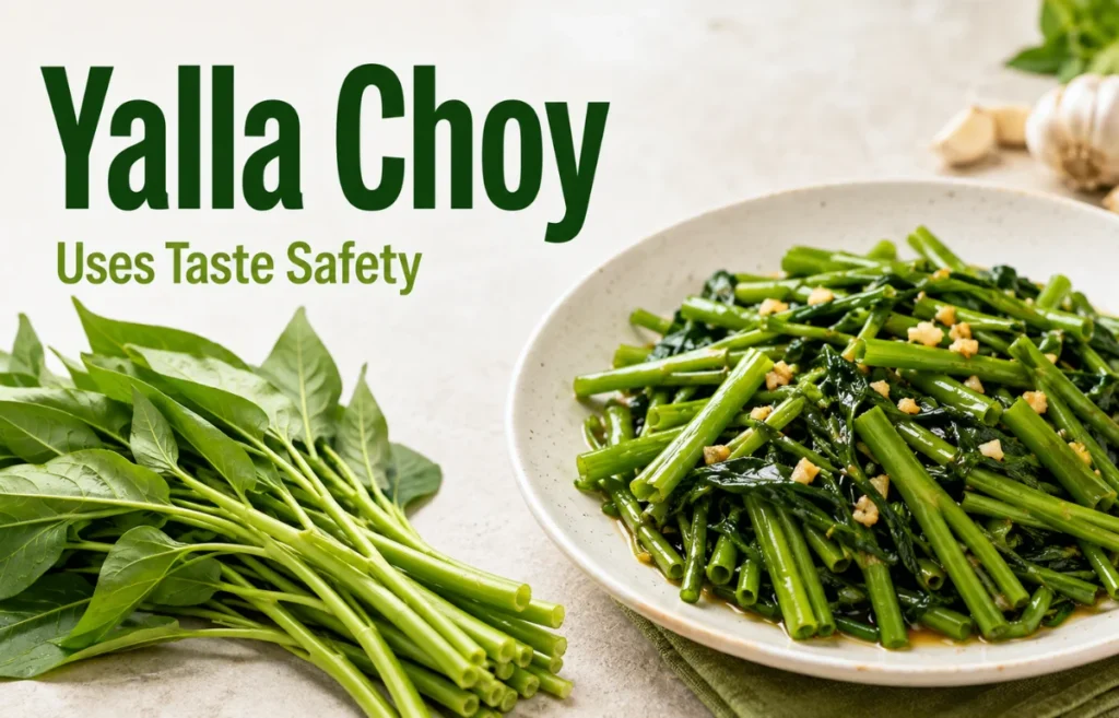 Yalla Choy fresh and cooked water spinach