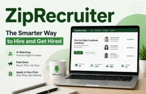 ZipRecruiter hiring platform dashboard with AI job matching tools