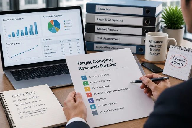 Research Dossier for Target Company final report review