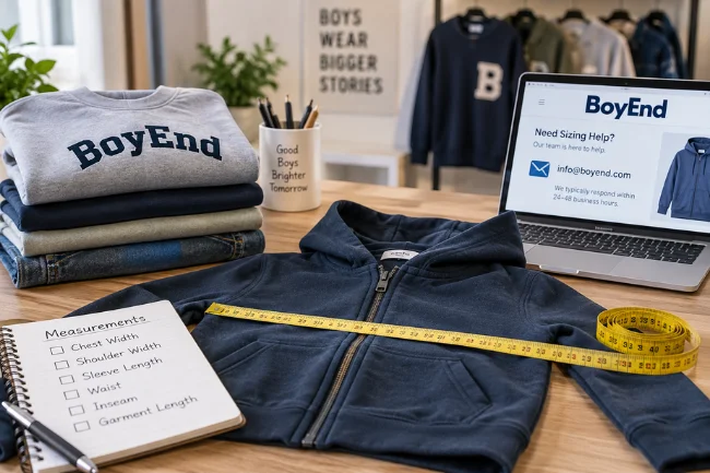 BoyEnd clothing sizing guide