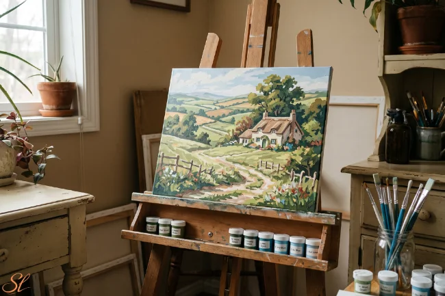 Paint by Numbers for Self Care painting routine