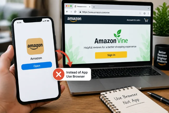 Amazon Vine login browser access fix guide