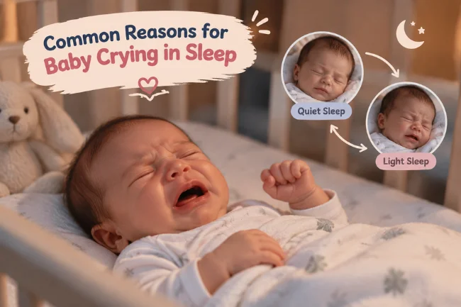 Baby Crying in Sleep During Light Sleep Transition