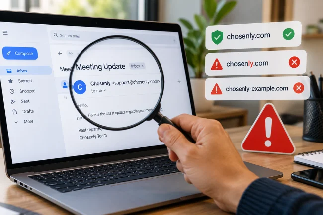 Chosenly.com Email Domain Type security check