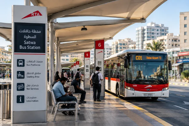Satwa Bus Station facilities