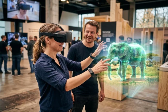 Mixed reality artificial zoo exhibit