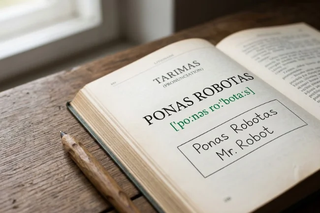 Ponas Robotas pronunciation guide