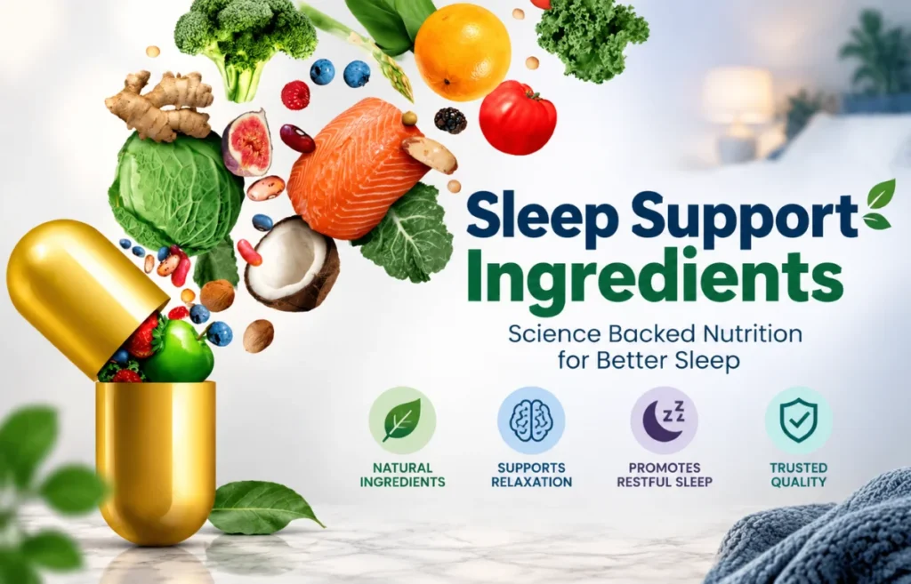 Sleep Support Ingredients with natural sleep supplement ingredients