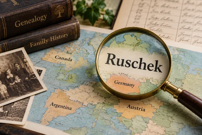 Ruschek surname rarity and distribution