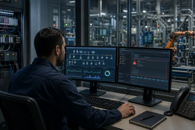 AICOT platform monitoring industrial security data
