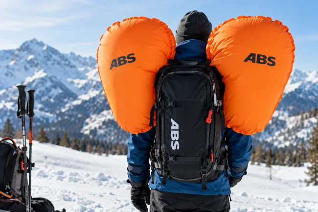 ABS Testauslösung with inflated avalanche airbag
