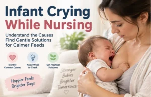 Infant Crying While Nursing during breastfeeding session