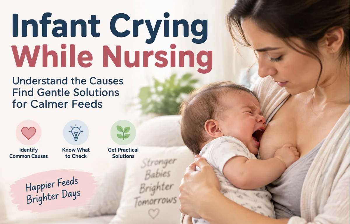 Infant Crying While Nursing during breastfeeding session
