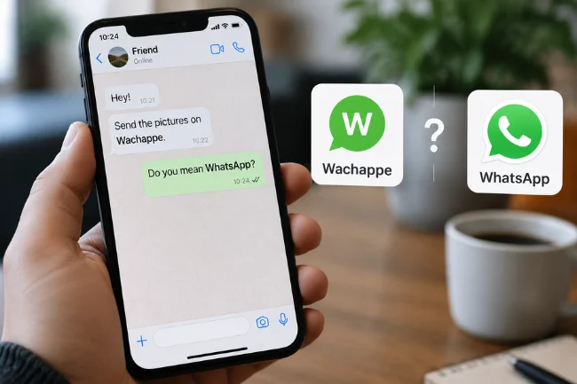 Wachappe vs WhatsApp comparison chat image