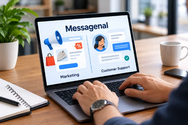 Messagenal marketing and customer support