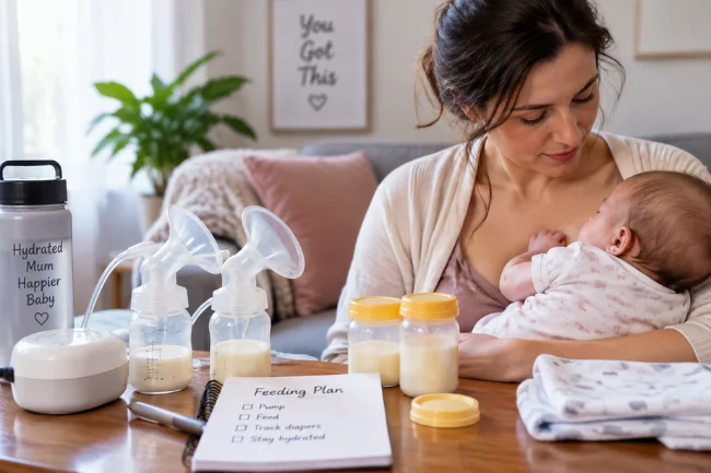 Infant Crying While Nursing milk supply support with breast pump