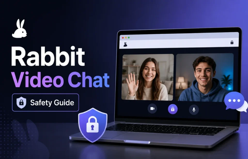 Rabbit Video Chat safety guide with online video call screen