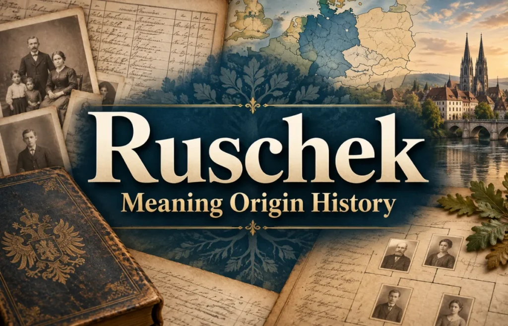 Ruschek surname meaning and origin