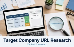 Target Company URL Research verification framework