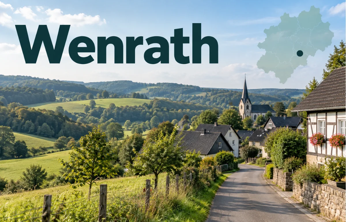 Wenrath village landscape in Germany