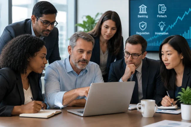 FSI Blog readers in financial services industry meeting