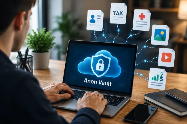 Anon Vault secure storage for personal files