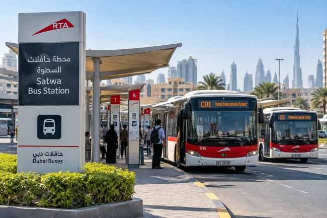 Satwa Bus Station Dubai transport hub