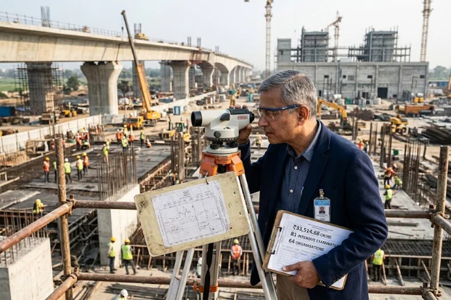 Chief Technical Examiner inspecting construction site