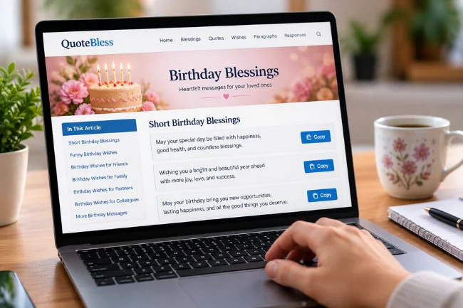 QuoteBless.com USA birthday blessings with copy buttons
Is this conversation helpful so far?