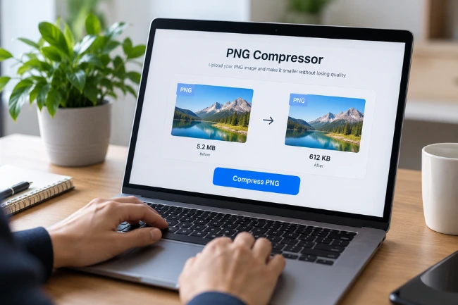 PNG Optimization with online compressor