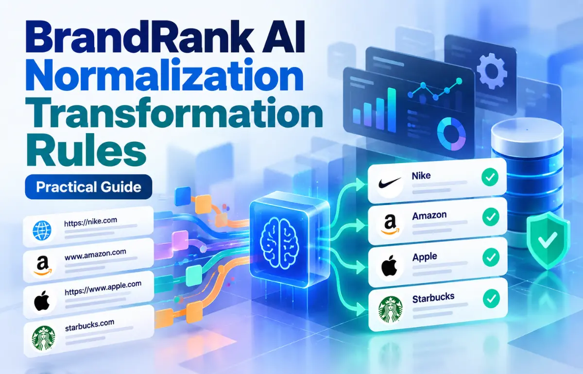 BrandRank.ai Normalization Transformation Rules infographic