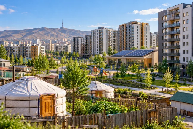 Oronsuuts green housing and sustainable apartments in Mongolia