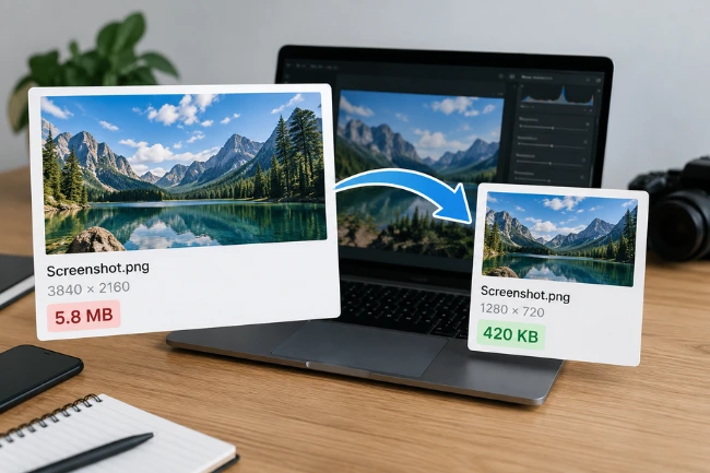 PNG Optimization for large screenshots