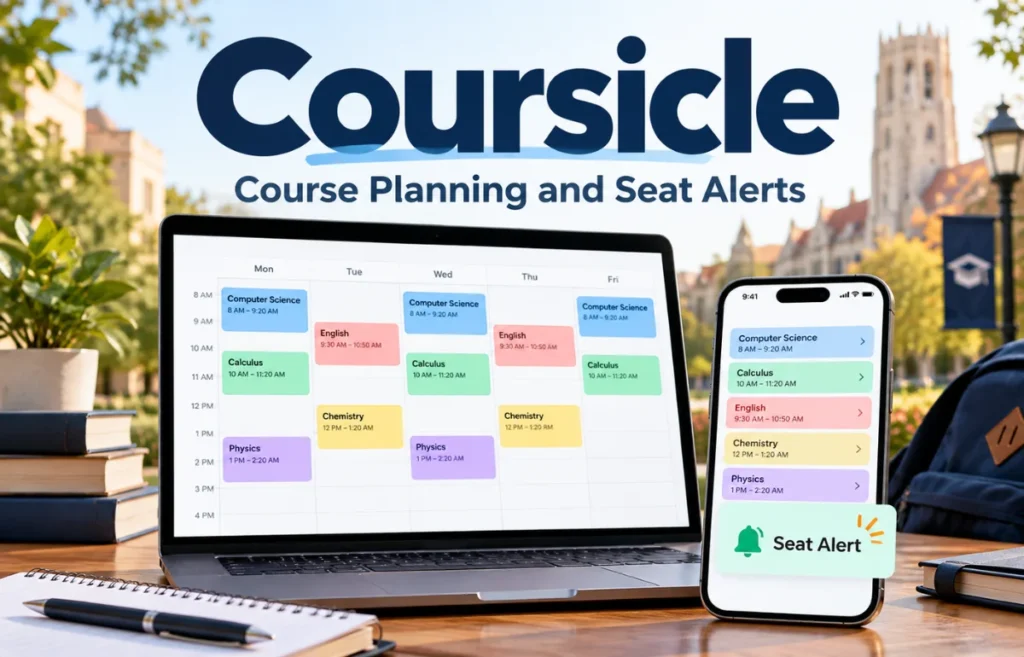 Coursicle class schedule planner and seat alerts