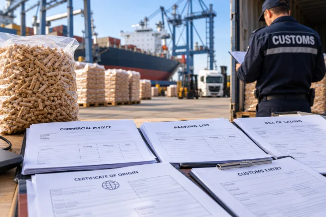 ImportPellet customs documents and import regulations