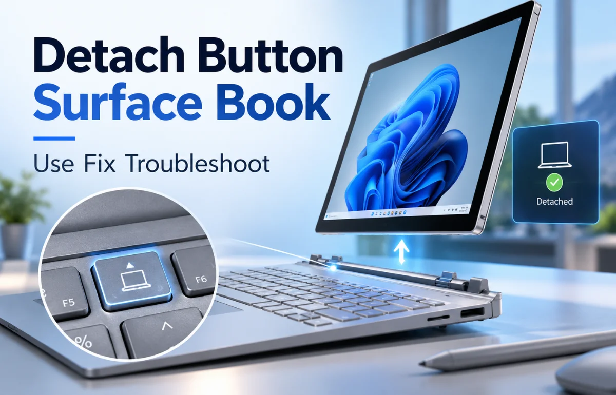 Detach Button Surface Book keyboard and screen separation